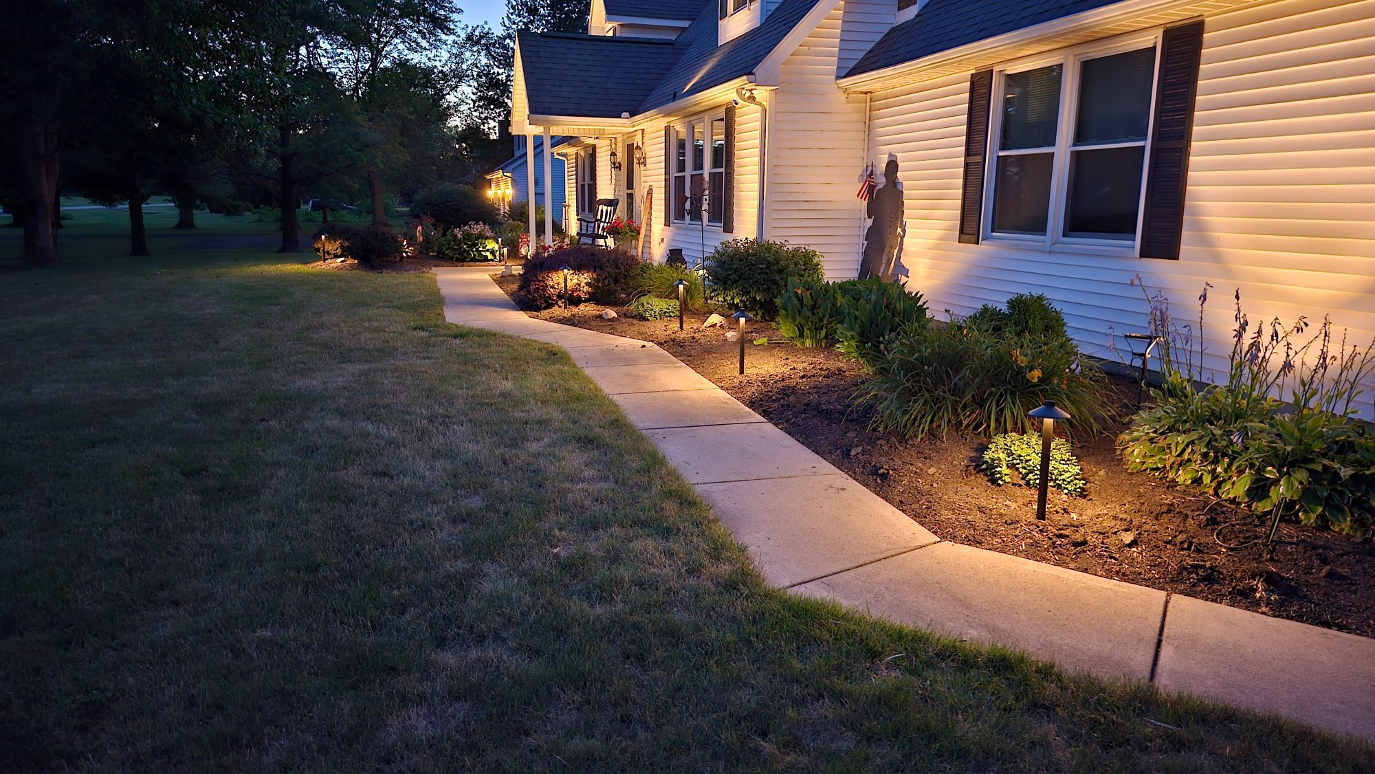 Landscape lighting project in Findlay Ohio